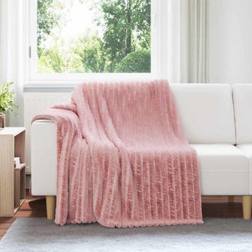 vidaXL Gooi Deken Roze 200 x 150 cm Fleece, Verzenden, Nieuw, Roze