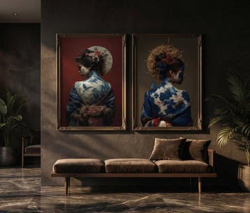 La Geisha y las Cicatrices Áureas - Yamila 80 x 120 cm -