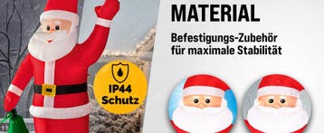 Opblaasbare Kerstman Polyester 180x120cm 6 LED´s, Verzenden, Nieuw