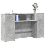 vidaXL Receptiebalie 180x50x103,5 cm bewerkt hout betongrijs, Verzenden, Nieuw