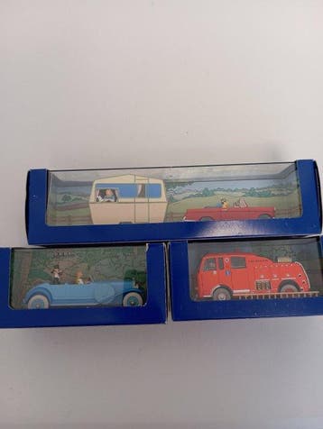 Moulinsart Atlas 1:43 - Modelauto (3) - lot de 4 véhicules, Nieuw