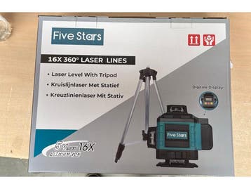 Five Stars TR304 - Kruislijnlaser - 4D Professionele, Verzenden, Nieuw