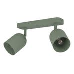 Groene vintage plafondlamp staal, Tjitte, Ophalen of Verzenden, Nieuw, Metaal, Vintage