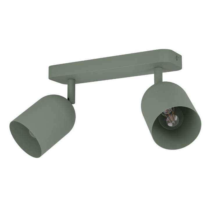 Groene vintage plafondlamp staal, Tjitte, Huis en Inrichting, Lampen | Plafondlampen, Nieuw, Metaal, Ophalen of Verzenden