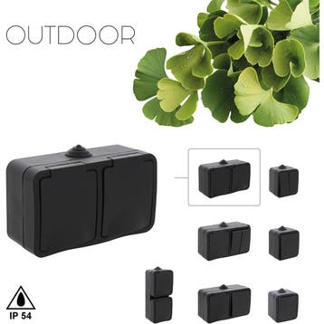 Q-LINK - Wandcontactdoos - Buitenstopcontact - Opbouw -, Kunststof, Minder dan 50 watt, Overige typen, Nieuw