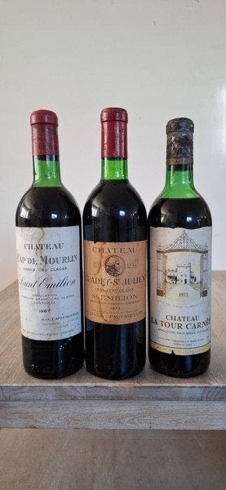 1967 Chateau Cap de Mourlin; 1973 Chateau Guadet St. Julien;, Nieuw