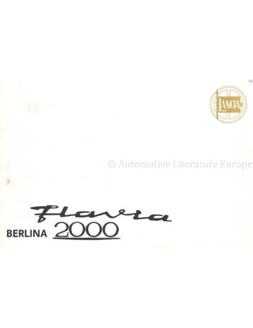 1970 LANCIA FLAVIA SEDAN 2000 BROCHURE, Nieuw, Author