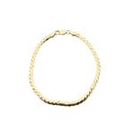 Gouden S-schakel armband; 19 cm (Schakelarmband), Ophalen of Verzenden, Gebruikt, Overige kleuren, Goud