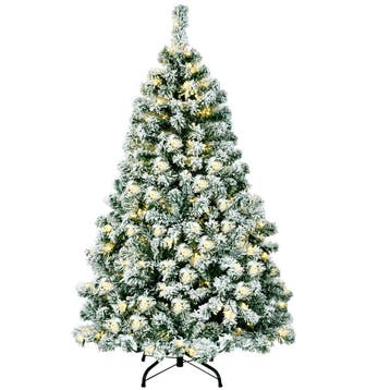 2dekans | Coast Besneeuwde Kunstkerstboom met LED Wit/Groen, Ophalen of Verzenden, Zo goed als nieuw