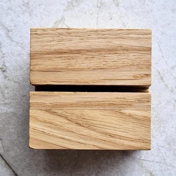 HOCHO Eikenhouten Kaartenhouder 60x60x60 mm – Luxe en Fun., Ophalen of Verzenden, Nieuw