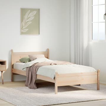 Bedframe 90x200cm - Massief Grenen | Retourdeal 35% Korting, Huis en Inrichting, Slaapkamer | Bedden, 90 cm, Scandinavisch, Ophalen of Verzenden