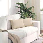 vidaXL Sofa Kussens 2 stuks Crème 50 x 30 cm Stof, Huis en Inrichting, Woonaccessoires | Kussens, Verzenden, Nieuw