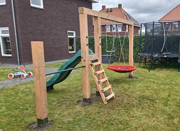 Douglas schommel op maat, ook met duikelrek en/of glijbaan, Kinderen en Baby's, Speelgoed | Buiten | Speeltoestellen, Ophalen of Verzenden