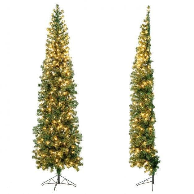 2dekans | Coast Halve Kunstkerstboom met LED Groen – 60 x, Diversen, Kerst, Zo goed als nieuw, Ophalen of Verzenden