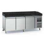 Ecofrost Pizzawerkbank 3 Deurs | 580L | Geforceerd | Wielen, Ophalen of Verzenden, Nieuw