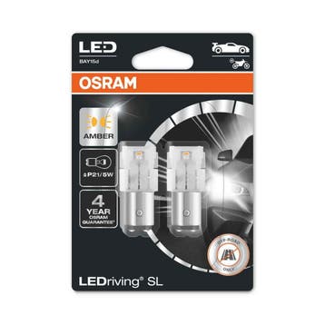Osram P21/5W LED Retrofit Oranje 12V BAY15d 2 Stuks, Verzenden, Nieuw
