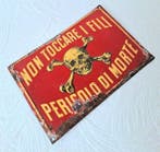 Elektrisch gevaar - Emaille bord - Metaal