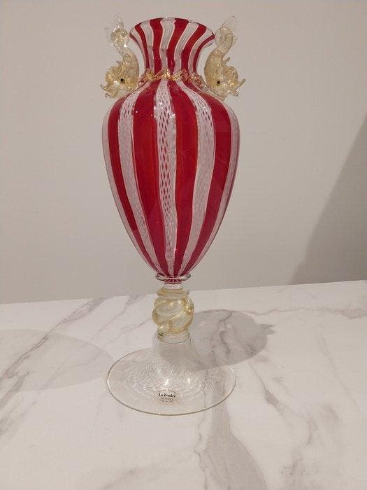 La Fenice - Vaas - Muranoglas - Murano-glas vaas, Antiek en Kunst, Antiek | Glas en Kristal