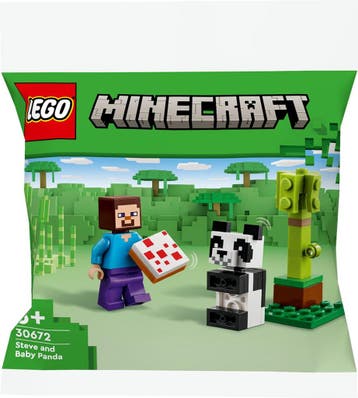 LEGO Minecraft 30672 - Steve en Babypanda - Polybag, Verzenden, Nieuw