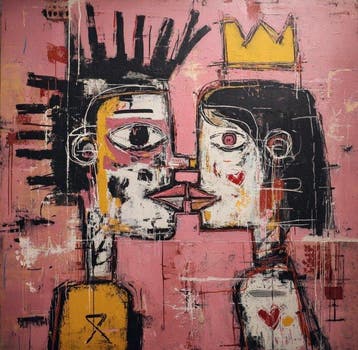 Eric Brumette - KISS ME LIKE BASQUIAT 50 - Toile L - LIMITED