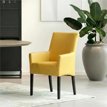 Set van 4 Leren eetkamerstoelen Just met armleuning -, Huis en Inrichting, Stoelen, Ophalen of Verzenden, Nieuw, Leer