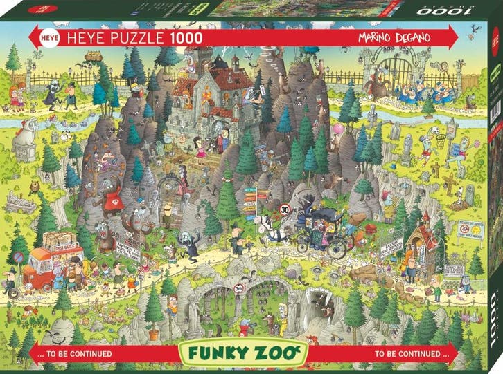 Funky Zoo - Transylvania Habitat Puzzel (1000 stukjes) |, Hobby en Vrije tijd, Denksport en Puzzels, Nieuw, Verzenden