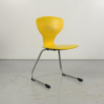 Design kantinestoel Ilpospa IKS - Geel - Buisframe onderstel, Ophalen of Verzenden, Nieuw
