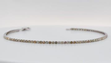 Zonder minimumprijs - Armband - 14 karaat Witgoud - 1.50ct., Nieuw
