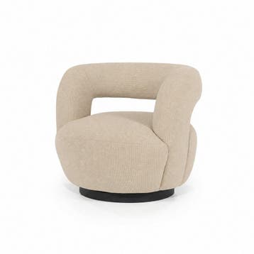 Fauteuil Sharon - Beige Spark - 95800  - fauteuils - Beige, Nieuw, Stof