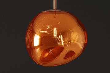 Hanglamp LIQUID DIAMOND 20 cm glas koper - 46015, Ophalen of Verzenden, Nieuw