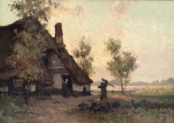 Adrianus Johannes (Arie) Zwart (1903-1981) - Boerderij aan
