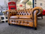 Chesterfield Maarssen !!! Gold/Brown Leren Chesterfield Bank, Huis en Inrichting, Banken | Bankstellen, Ophalen, Gebruikt, CHESTERFIELD