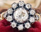 Ring - 12 kt. Geel goud, Zilver Diamant (Natuurlijk) -, Nieuw
