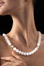 Maansteen-ketting Minimalistisch ontwerp Natuurlijke