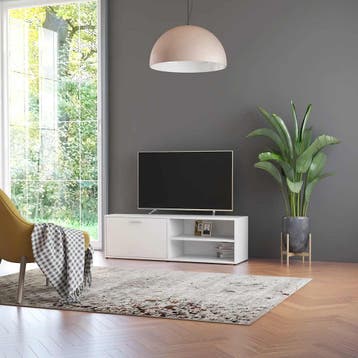 vidaXL Tv-meubel 120x34x37 cm bewerkt hout wit, Minder dan 50 cm, Verzenden, 100 tot 150 cm, Nieuw