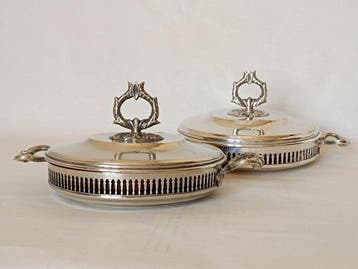 Unidentified French Designer - Set kommen (2) - alpaca,