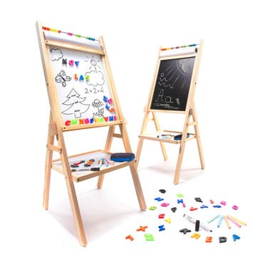 Houten 2 in 1 staand krijtbord en whitboard inclusief, Kinderen en Baby's, Ophalen of Verzenden, Nieuw
