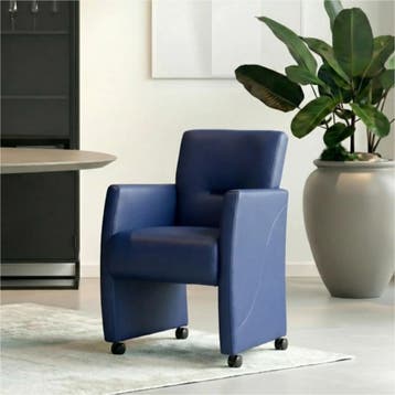 Leren eetkamerstoel Pleasure - Toledo Kobalt (blauw) - Met, Huis en Inrichting, Stoelen, Eigentijds, Modern, Blauw, Nieuw, Leer