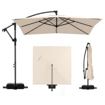 2dekans | Coast Vierkante Hangparasol - 360° draaibaar -, Ophalen of Verzenden, Zo goed als nieuw