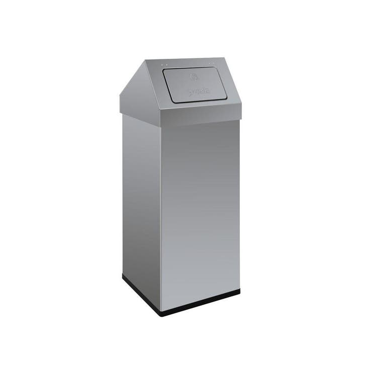 Carro-Push afvalbak 110 ltr - RVS, Huis en Inrichting, Woonaccessoires | Prullenbakken, Nieuw, Verzenden