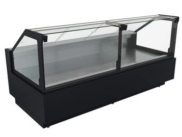 Rose koeltoonbank B250 x D118 x H125 cm - zwart, Nieuw in verpakking
