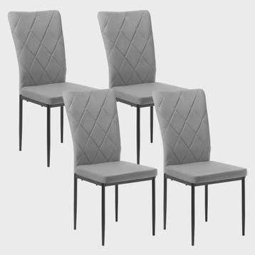 Set van 4 Luxe Eetkamerstoelen met Hoge Rugleuning - Gestoff, Huis en Inrichting, Stoelen, Verzenden, Nieuw