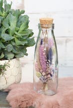Glas vaas Fles Glas voor schelpen of bloemen Ø7 h.21 cm excl, Hobby en Vrije tijd, Ophalen of Verzenden, Nieuw