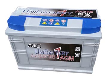 UniBattery Agm accu 105 ah, Verzenden, Nieuw, Universele onderdelen