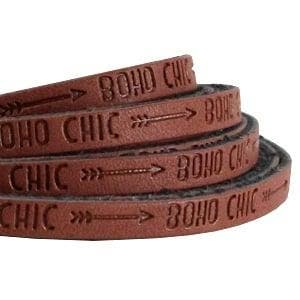 20 cm Plat imi leer 5mm met quote - Boho chic - Roast Bro..., Ophalen of Verzenden, Nieuw, Draad