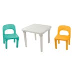 Dolu Turquoise/Geel Kinder Tafel met Stoeltjes, Kinderen en Baby's, Kinderkamer | Tafels en Stoelen, Verzenden, Nieuw