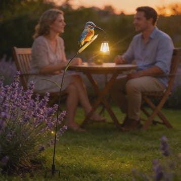 Zonne-energie IJsvogel Tuinlamp met Lantaarn - Waterdicht &, Dieren en Toebehoren, Vogels | Overige Vogels