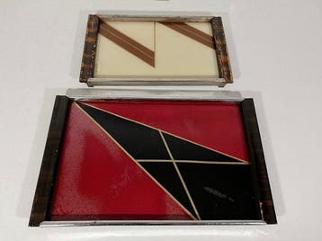 Dienblad - Vintage design uit de jaren dertig - Hout,