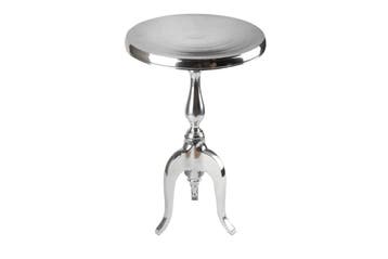 Elegante bijzettafel SAVOY 55cm zilver gepolijst statief met, Ophalen of Verzenden, Nieuw