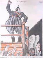 Fascist spreekt mensen toe op spotprent (lijst optie), Verzenden